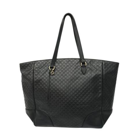 gucci 449242_ky9lg occasione ù|GUCCI Tote Bag Micro ssima 449242 Leather Black Champagne .